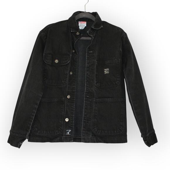 POINTER BRAND LCKing Black Denim CHORE COAT MadeInUSA WorkWear Utility